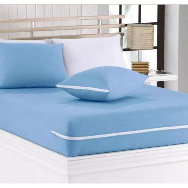 Imagem de Capa Protetora De Colchão Casal Box Em Malha Com Zíper