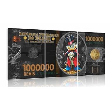 Imagem de Genérico Quadro Decorativo de Tio Patinhas 130x60 cm em tecido para Sala, Escritório e Quarto