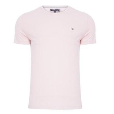 Imagem de Camiseta Tommy Hilfiger Essential Cotton Tee Rosa Claro-Masculino