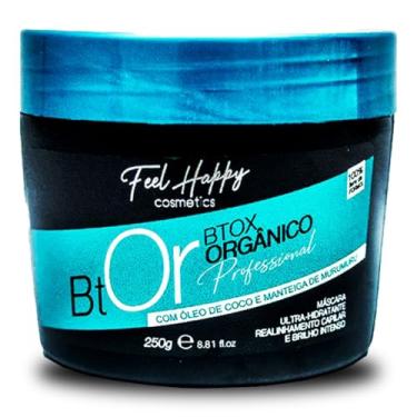 Imagem de Mascara Capilar Anti Frizz BTox Orgânico Sem Formol 250gr Feel Happy