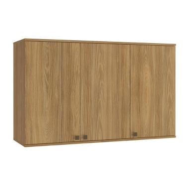 Imagem de Armário Aéreo Celeste Kappesberg 100% Mdf 3 Portas Nogueira 120cm