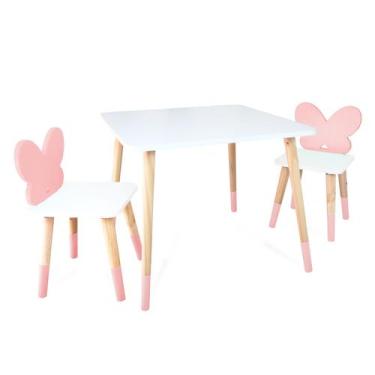 Imagem de Kit Mesa e 2 Cadeiras Infantil Borboletinha - Eita Casa Perfeita, Lilá
