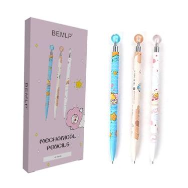 Imagem de Lápis mecânicos de 0,5 mm Kawaii sushi para comer, lápis mecânico automático para escrita, desenho, escola, escritório, artigos de papelaria para estudantes 6 peças