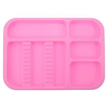 Imagem de Bandeja de dentista bandeja de plástico dividida bandeja separada rosa