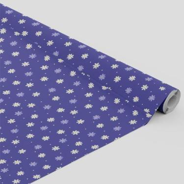 Imagem de Tecido Oxford Estampado Margaridas Azul Very Peri - 1,40m - Core Decor