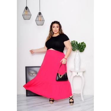 Imagem de Saia Longa Babado 3 Marias - luh may, Pink, G
