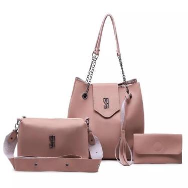 Imagem de Kit 2 Bolsas + Carteira Sabrina Aquino, Branco