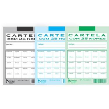 Imagem de Cartela de Rifa com 25 Nomes PCT com 50 Cartelas - Tamoio
