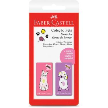 Imagem de Borracha Colorida PETS Rosa e Roxa - Faber Castell