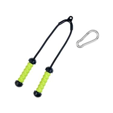 Imagem de Colaxi Acessório para puxar tríceps, corda para puxar tríceps, aderência antiderrapante, corda multifuncional de tríceps, fixação de cabo para academia, Verde