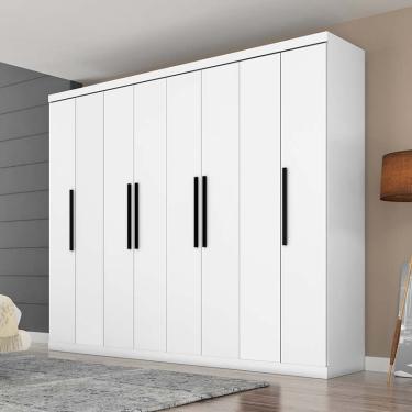 Imagem de Guarda Roupa 8 portas 4 gavetas 1684- Araplac - Branco