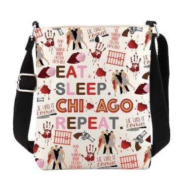 Imagem de WCGXKO Bolsa tiracolo inspirada em Chicago Musical Gift Six Squish Uh Uh Cicero Messenger Bag, Sleep Ch Xk