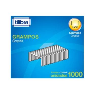 Imagem de Grampo 23/20 90-160 Folhas Galvanizado 1000 Unidades - Tilibra, Única,