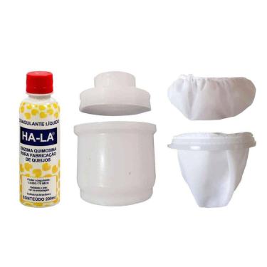 Imagem de Kit Forma Queijo Minas Cpo500 Prensa Dessorador Touca Coalho