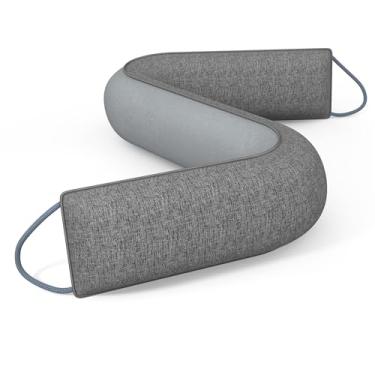 Imagem de HADOR Bloqueador de rascunho para porta de entrada de ar de 81 cm, decapamento de clima interno frontal para portas, vedação inferior de ar, poeira, reduz o ruído, fácil de ajustar e cinza removível