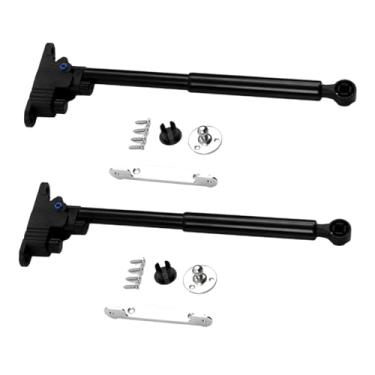 Imagem de IEUDNS 2x Suporte hidráulico para porta de armário, suporte de elevação de armário, mola a gás, substituição prática, de gás, hidráulico Tatami, Preto