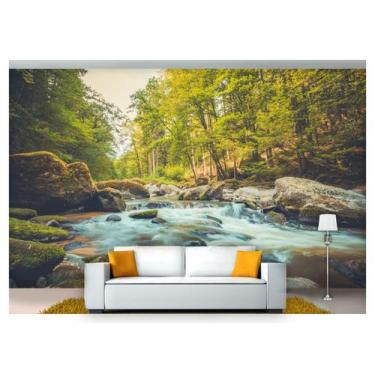 Imagem de Papel De Parede Adesivo Cachoeira Natureza Mata 3D 6M² - Você Decora