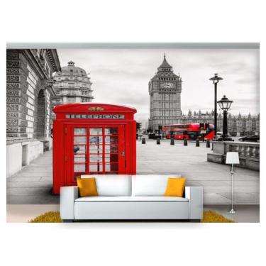 Imagem de Papel De Parede Cidade Prédios Londres Cabine 6M² Ncd219 - Você Decora