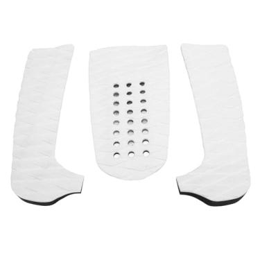 Imagem de Cffuvros 3PCS Surfboard Traction Pads Set, Anti Slip EVa Deck Grip Pads for Longboard Shortboard Skimboard, High Performance Surf Traction Pad with Durable Foam (Branco)