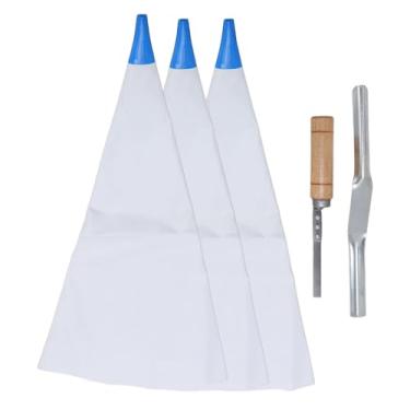 Imagem de Akozon Akozon Tile Grout Alveragem Bolsa de Argamassa Com Joio de Tijolos e Ponteiro de Tuck - Saco de Tubulação de Selador de Cimento Reutilizável para Facilitar a Limpeza e Aplicação Versátil