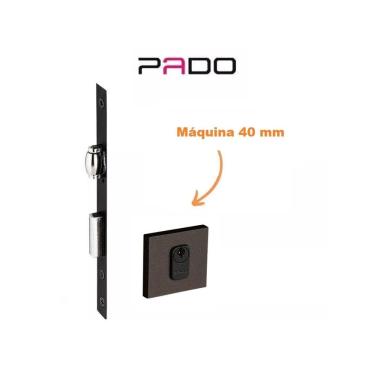 Imagem de Fechadura Rolete Porta Pivotante Pado Corten Marrom Máquina