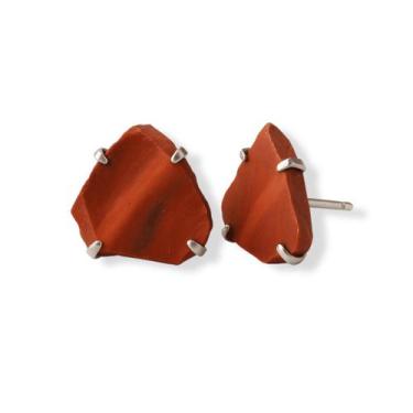 Imagem de Brinco Tarraxa Mocaíta - Cristal Natural, Prata 925