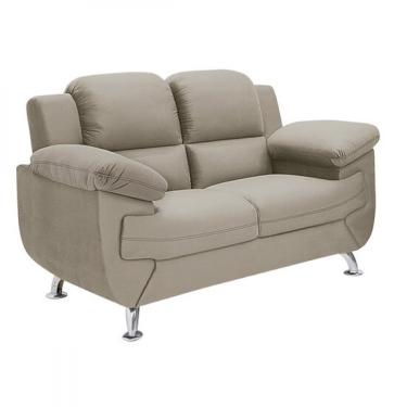 Imagem de Sofá 1,52 Metros Linoforte Avalon 2 Lugares Veludo e Espuma D-33 - bege
