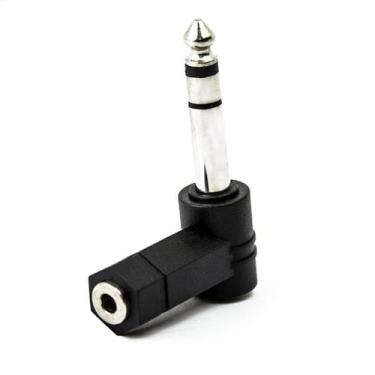 Imagem de Kit 10 Adaptador P2 para P10 90 Graus Estéreo - CIRILO CABOS