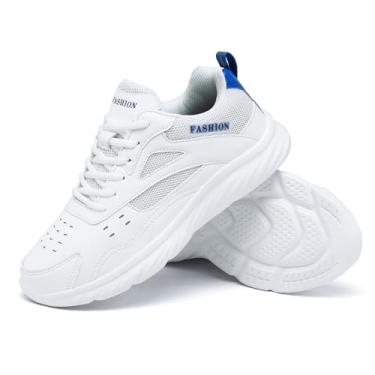 Imagem de DARIBOM Tênis feminino e masculino, antiderrapante, leve, moderno, quadra interna/externa e caminhada casual, tênis de vôlei, Branco, 9 Women/8 Men