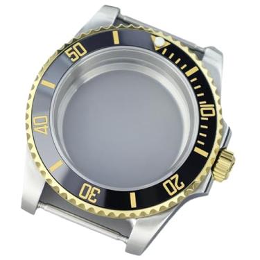 Imagem de FEIYASHI 40 mm Diver SUB Caixa de relógio de aço inoxidável dourada vidro safira para NH35 NH34/36 8215 2824 acessórios de relógio movimento, tampa inferior de vidro 2, ETA2824 PT5000, Caixa de