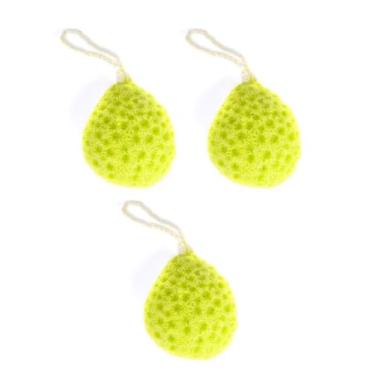 Imagem de Pacote com 3 esponjas de bucha de limpeza corporal, esponjas esfoliantes do mar, esponja de banho para mulheres e homens, esfoliação suave, suprimentos de banheiro