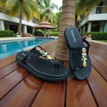 Imagem de Sandália Rasteira Casual Estilo Moderno Feminino Beira Rio Ref 8513119