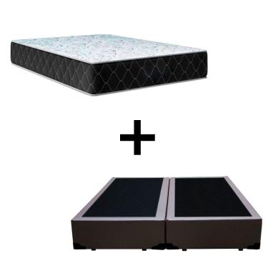 Imagem de Cama Box Casal 138 Bipartido Tecido Marrom Com Colchão Marrocos Poliéster D33 30cm