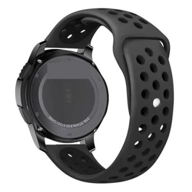 Imagem de DFAMIN Pulseira de silicone para Galaxy Watch 3 de 20 mm e 22 mm de 45 mm/42 mm/Active-2 Gear S3 Frontier para Huawei GT/2/2e de 46 mm, 20mm watch band, Ágata