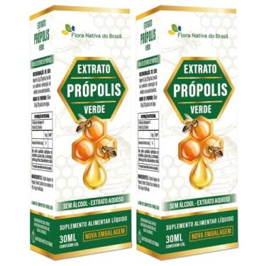 Imagem de KIT 2X Extrato de Própolis Verde em Gotas 30ml - Flora Nativa - Flora 
