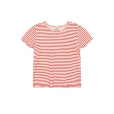 Imagem de Blusa infantil menina em ribana listrada Brandili, 10, Rosa