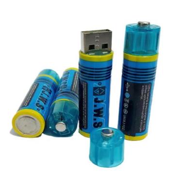 Imagem de 4 Pilhas Pequena Aa Recarregável Usb 1.5v 1.500mah Jws