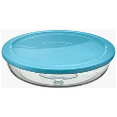 Imagem de Assadeira Tigela Round Vidro Com Tampa Plástica 2,4 Litros - VITAZZA