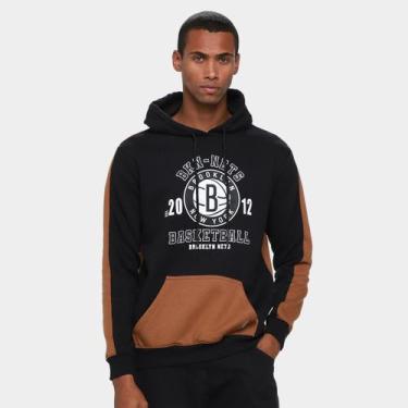 Imagem de Moletom NBA Brooklyn Nets Mitchell & Ness Masculino, Preto, G