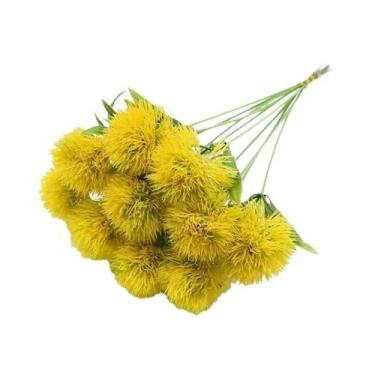 Imagem de Flores Artificiais De Dente-de-Leão Em Plástico Para Decoração De Casa