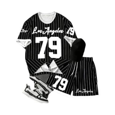 Imagem de Conjunto Casual De Verão Masculino, Moda De Rua, Confortável, Respiráv