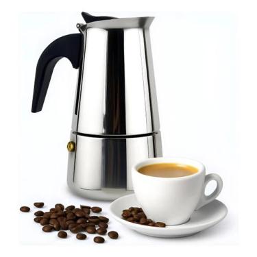 Imagem de Cafeteira Tipo Italiana Inox 6 Xícaras 300ml Café Puro Prateado - THIK