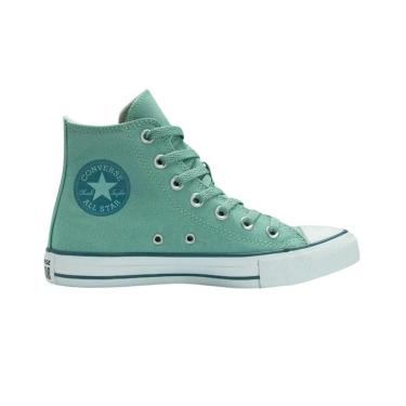 Imagem de Tênis Cano Alto Converse All Star Chuck Taylor Canvas - Verde/Azul/Branco-Unissex