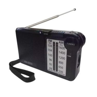 Imagem de Mini Rádio De Bolso FM/AM/P2 de 2 Bandas Retrô Pocket Kapbom KA-3323