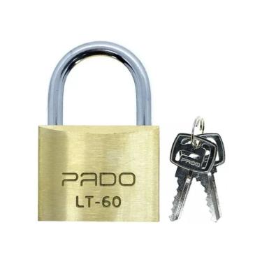 Imagem de Cadeado de Latão Tetra 60mm com 2 Chaves de Alta Segurança Dourado Pado para Portões e...