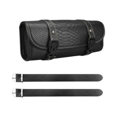 Imagem de Bolsa De Ferramentas Para Motocicleta Em Couro PU Impermeável, Alforje