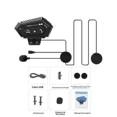 Imagem de Intercomunicador Bluetooth Para Capacete De Motocicleta, À Prova d'Águ