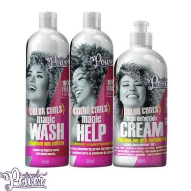 Imagem de Kit Shampoo Condicionador Creme Pentear Soul Power Color Curls Cabelos