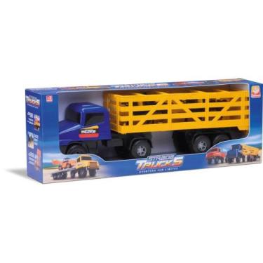 Caminhão Voyager Boi Boiadeiro Roma Brinquedos Azul em Promoção na  Americanas