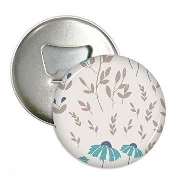 Imagem de Abridor de garrafas de tinta bege flor ímã de geladeira emblema multifuncional